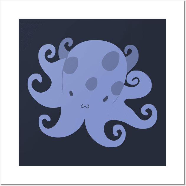 Purple Blue Octopus Wall Art by saradaboru